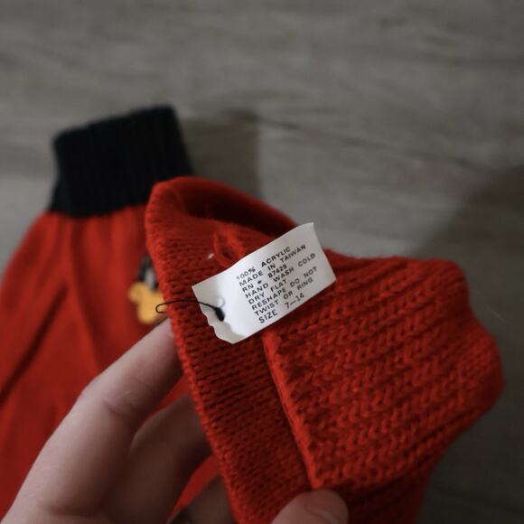 Vintage Looney Tunes Daffy Duck Winter Headband & Gloves Youth 7-14 - Picture 2 of 3